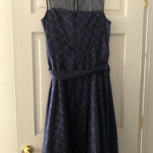 Jessica Howard Lace cover cocktail dress , dark blue and has never been worn